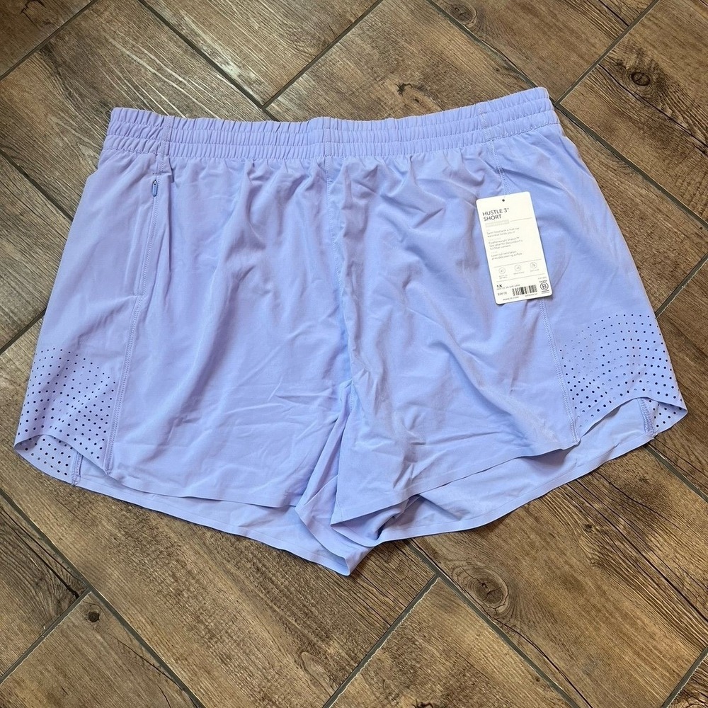 Athleta Hustle 3" Lilac Lined Shorts New With Tags Women's Size‎ 1X